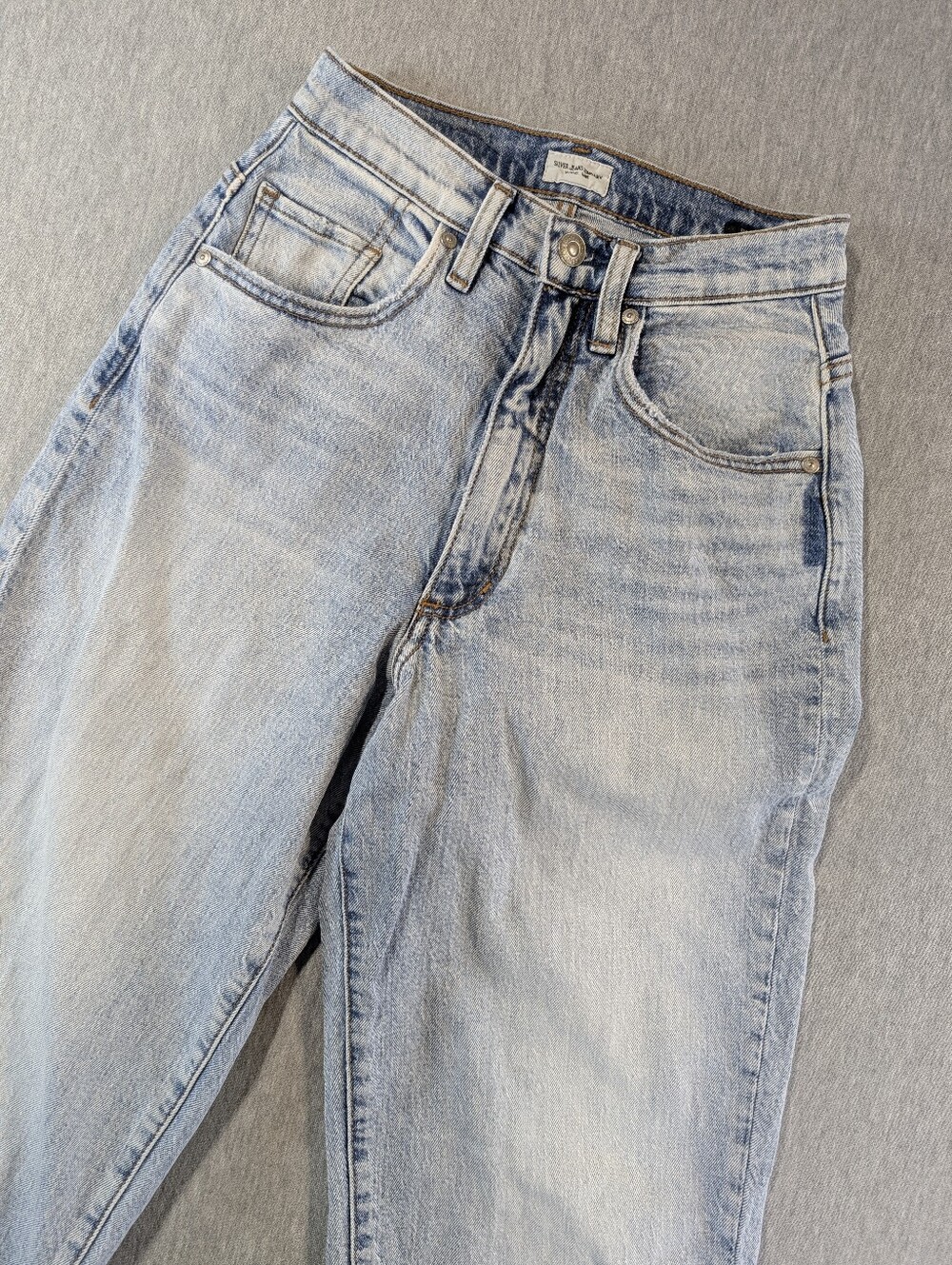 Silver Jeans Balloon Leg Women's 24 X 29 Blue Faded Distressed